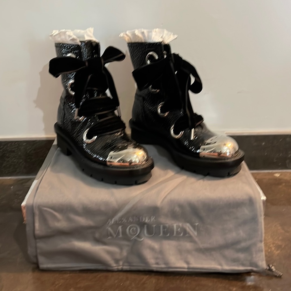 Alexander McQueen runway boots.